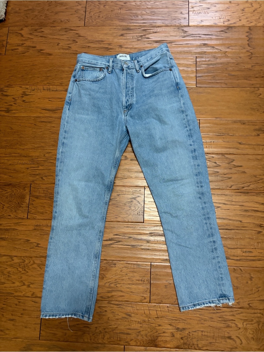 Agolde Riley High Rise Straight Crop Jeans Size 27 - Picture 4 of 10